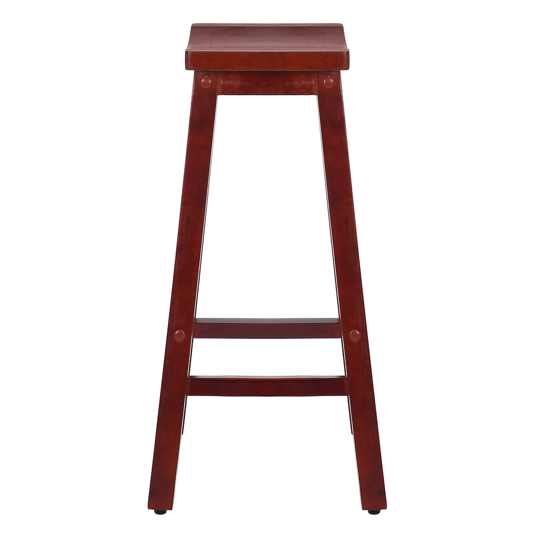 Reed 29" Solid Wood Saddle Bar Stool