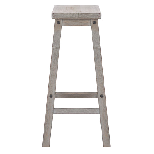 Reed 29" Solid Wood Saddle Bar Stool