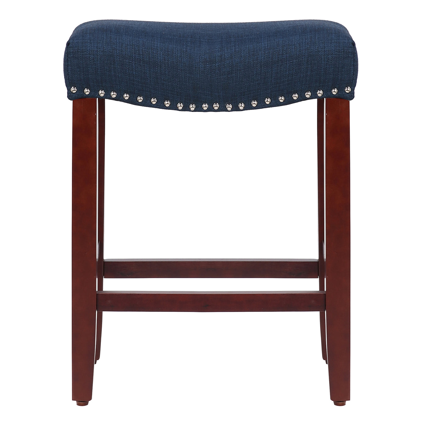 Lenox 24" Upholstered Saddle Seat Counter Stool, Cherry Red