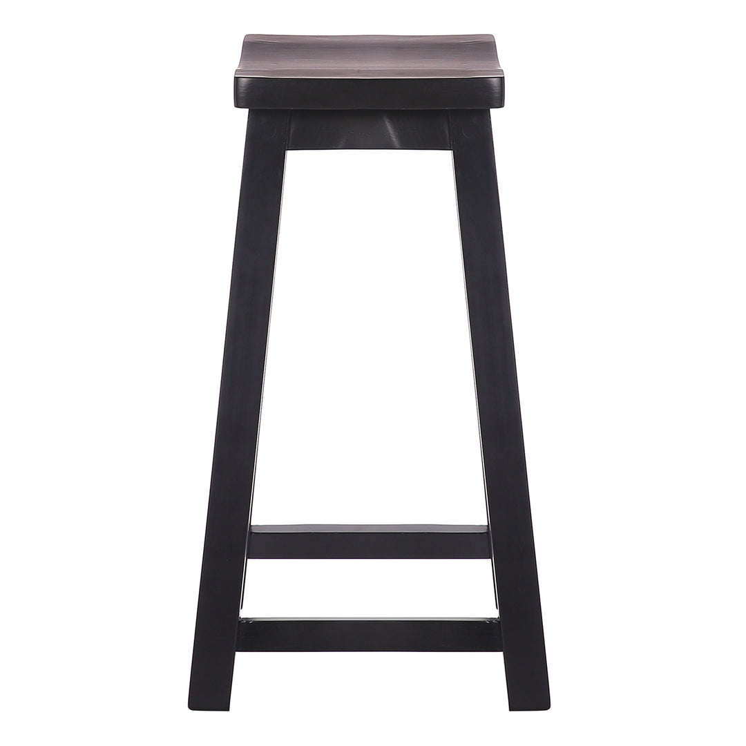 Reed 24" Solid Wood Saddle Counter Stool