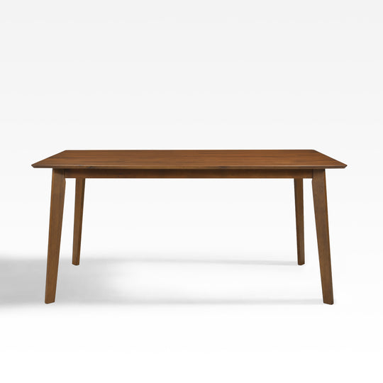 Lalia 63" Mid Century Modern Solid Wood Dining Room Table