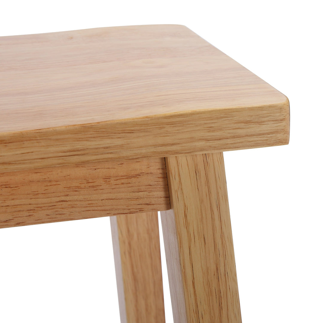 Reed 24" Solid Wood Saddle Counter Stool