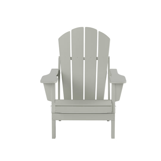 Malibu 5-Piece Classic Folding Adirondack Chair with Ottoman Side Table Set