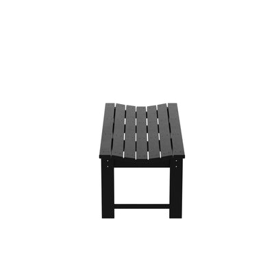 Malibu Backless All-Weather Outdoor Bench for Patio Garden