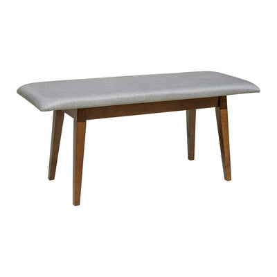 Lalia Mid Century Modern Solid Wood Upholstered Bench