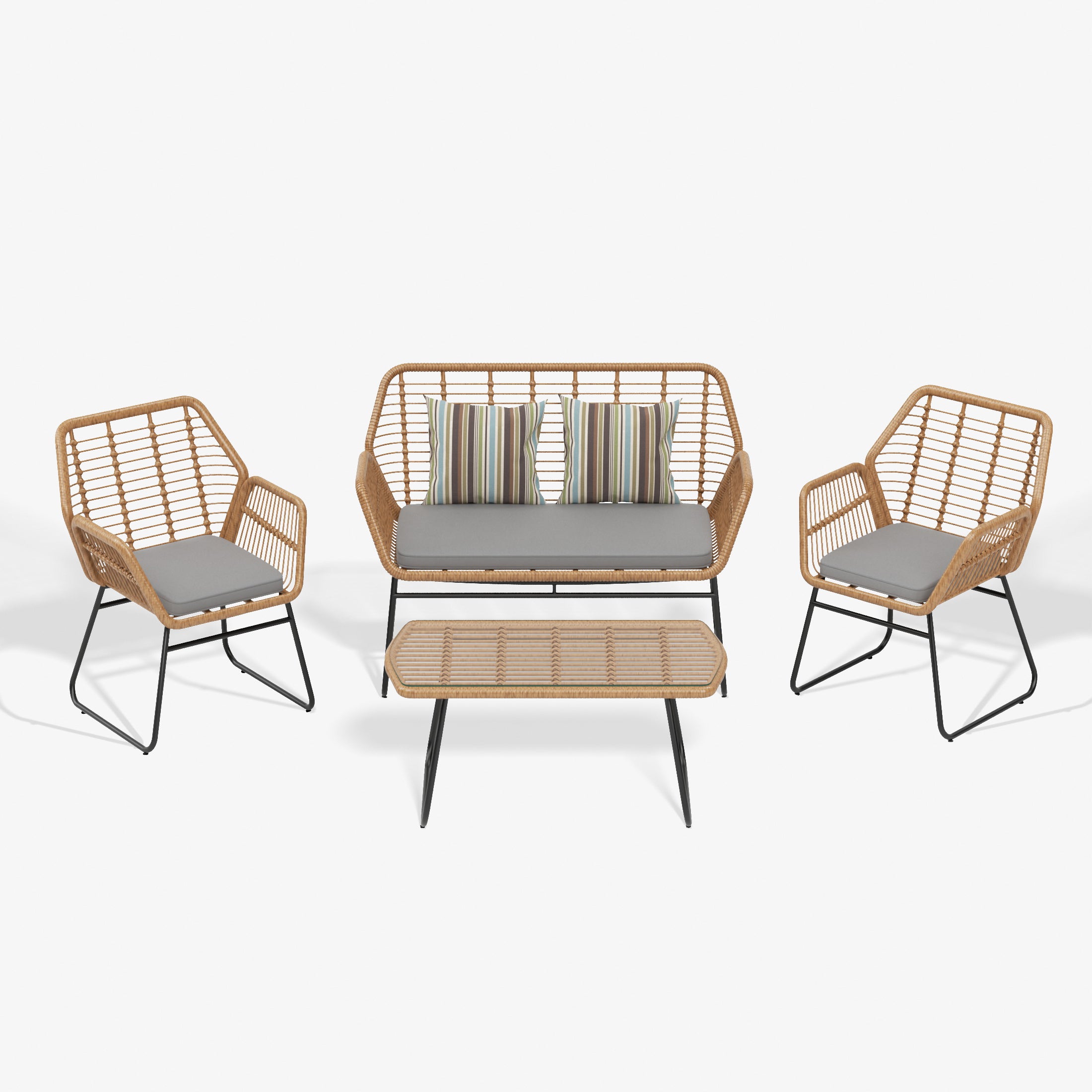 Phamtom 4-Piece Wicker Outdoor Conversation Set
