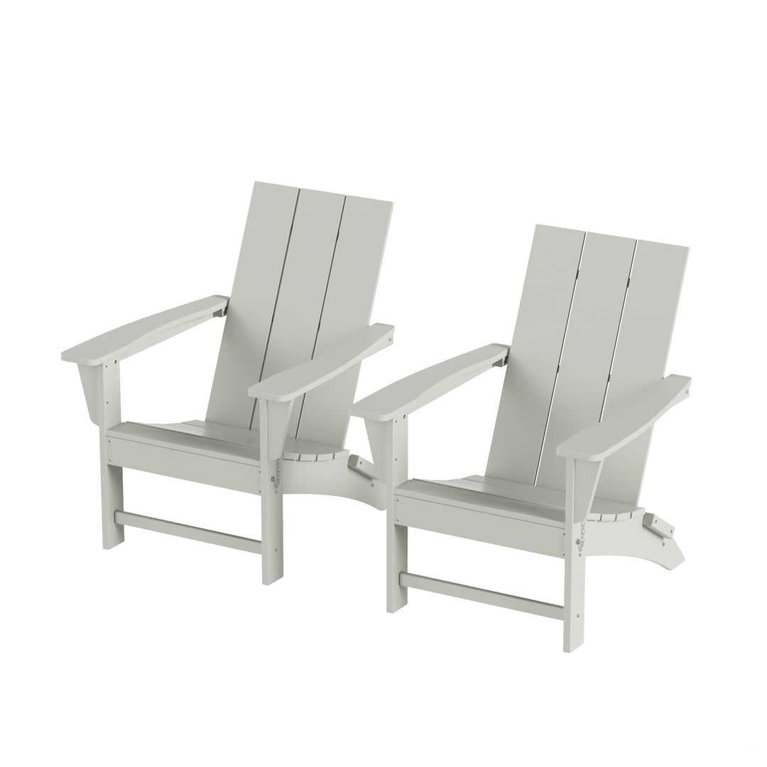 Ashore Modern Outdoor Folding Adirondack Chair (Set of 2)