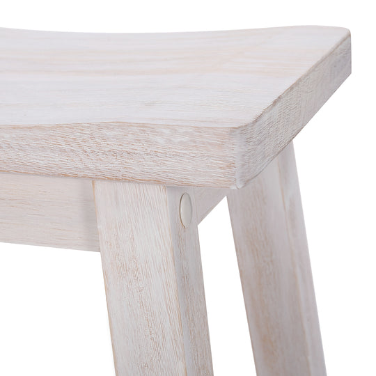 Reed 24" Solid Wood Saddle Counter Stool