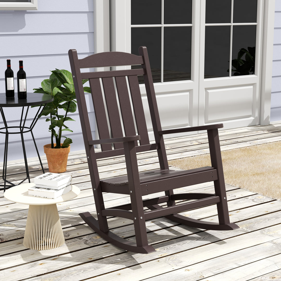 Malibu Outdoor Patio Poly Classic Porch Rocking Chair