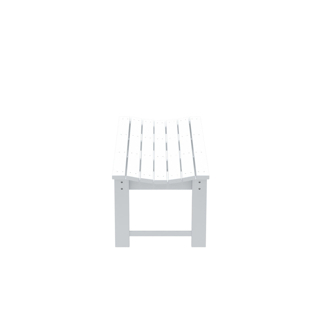 Malibu Backless All-Weather Outdoor Bench for Patio Garden