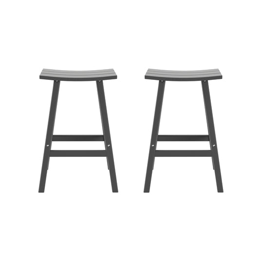 Malibu 29" Outdoor Patio Adirondack Bar Stool (Set of 2)