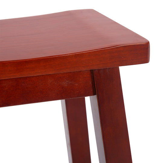 Reed 24" Solid Wood Saddle Counter Stool