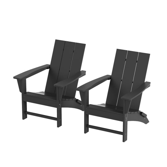 Ashore Modern Outdoor Folding Adirondack Chair (Set of 2)