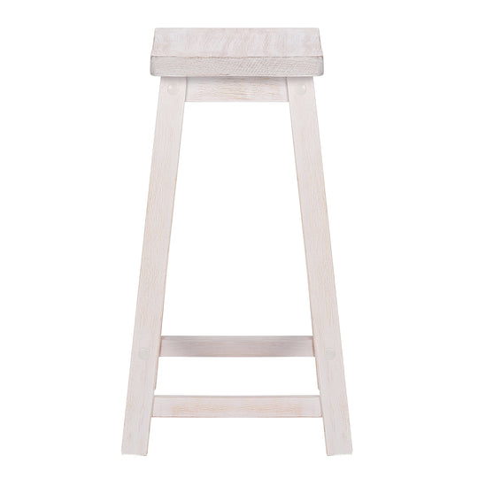 Reed 24" Solid Wood Saddle Counter Stool