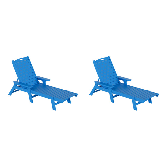 Malibu Adirondack Outdoor Patio Chaise Lounge (Set of 2)