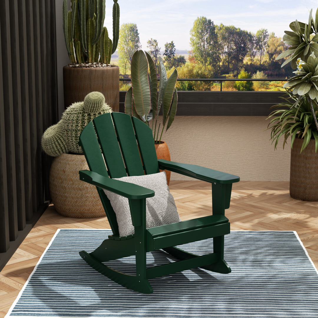 Malibu Outdoor Patio Porch Rocking Adirondack Chair