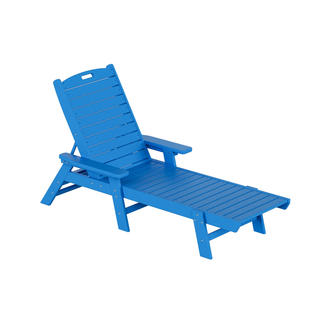 Malibu Adirondack Outdoor Patio Chaise Lounge (Set of 2)