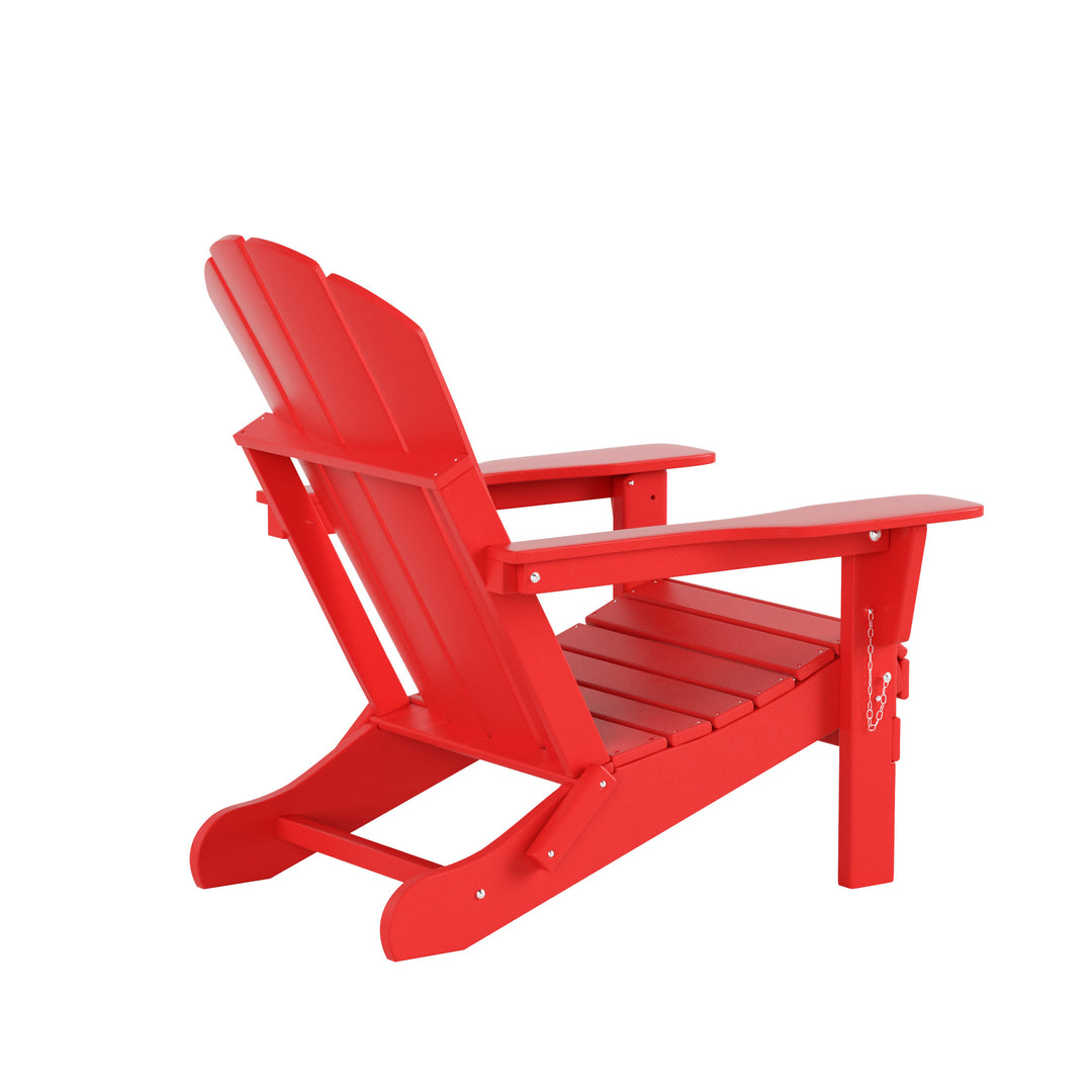 Malibu Outdoor Folding Poly Adirondack Chair (Set of 4)