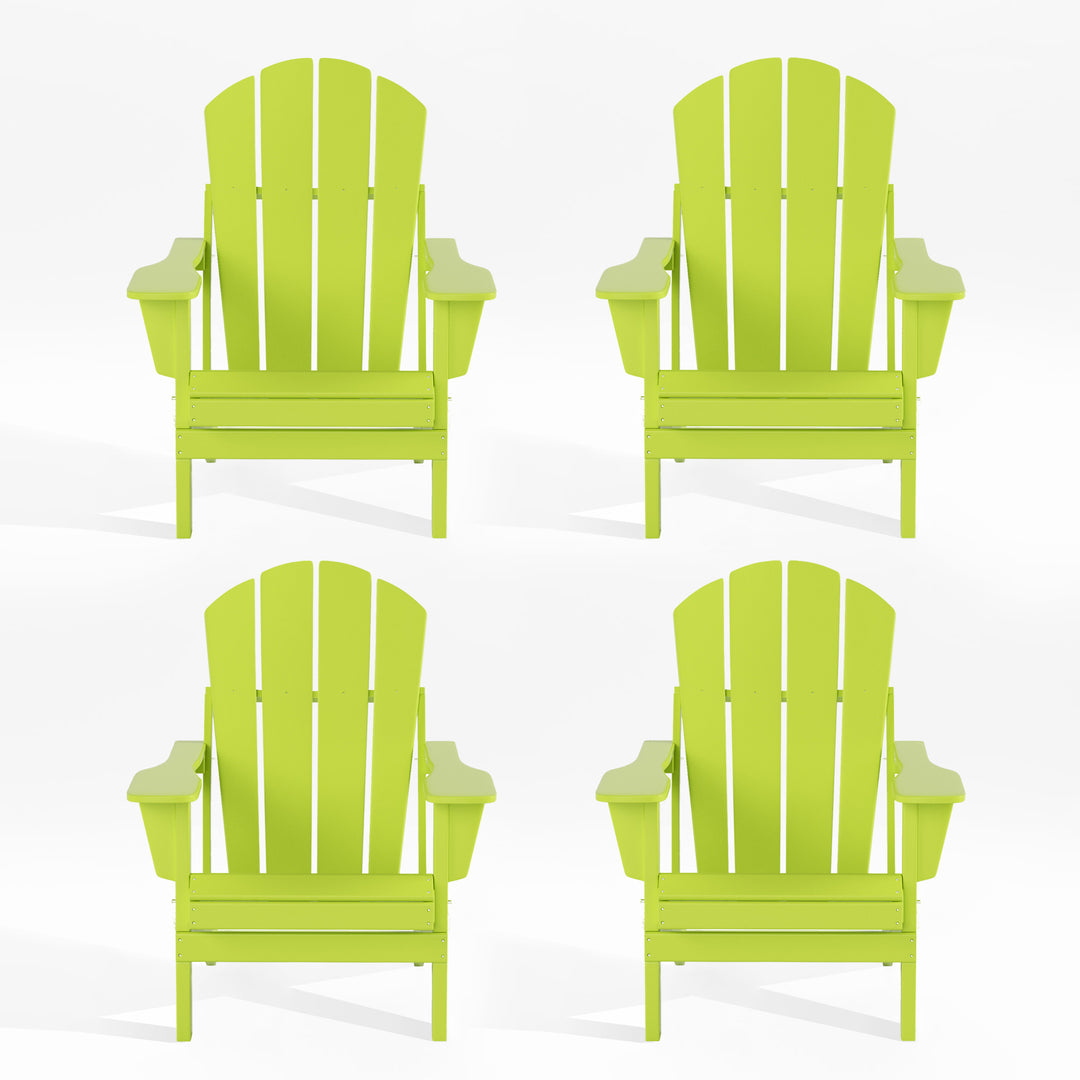 Malibu Outdoor Folding Poly Adirondack Chair (Set of 4)