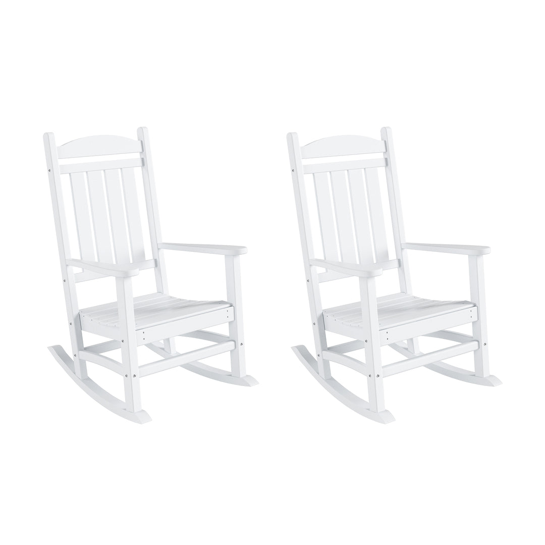 Malibu Outdoor Patio Poly Classic Porch Rocking Chair (Set of 2)