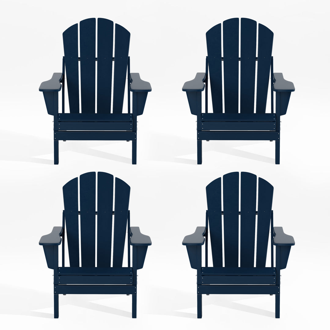 Malibu Outdoor Folding Poly Adirondack Chair (Set of 4)