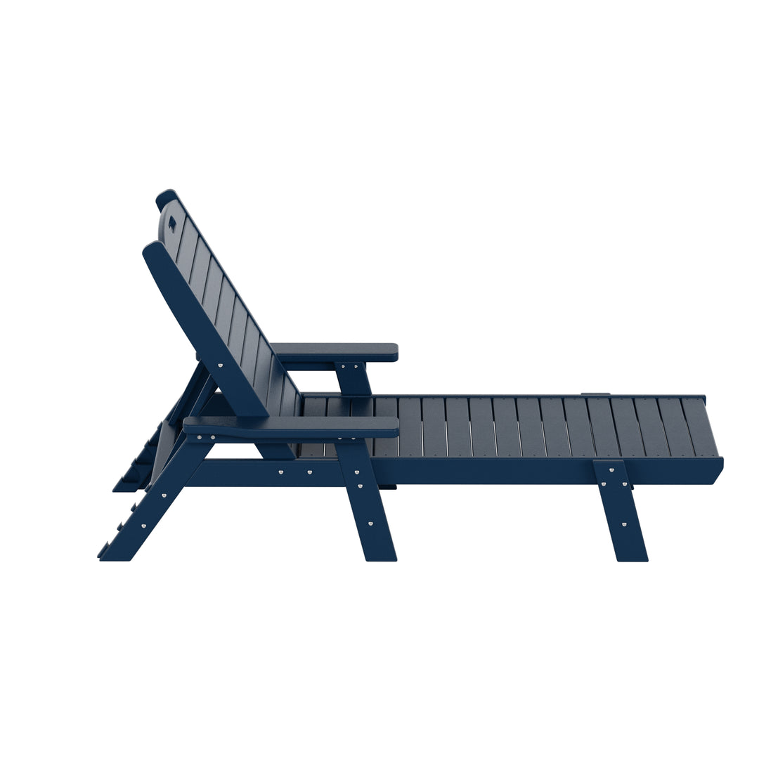 Malibu Adirondack Outdoor Patio Chaise Lounge