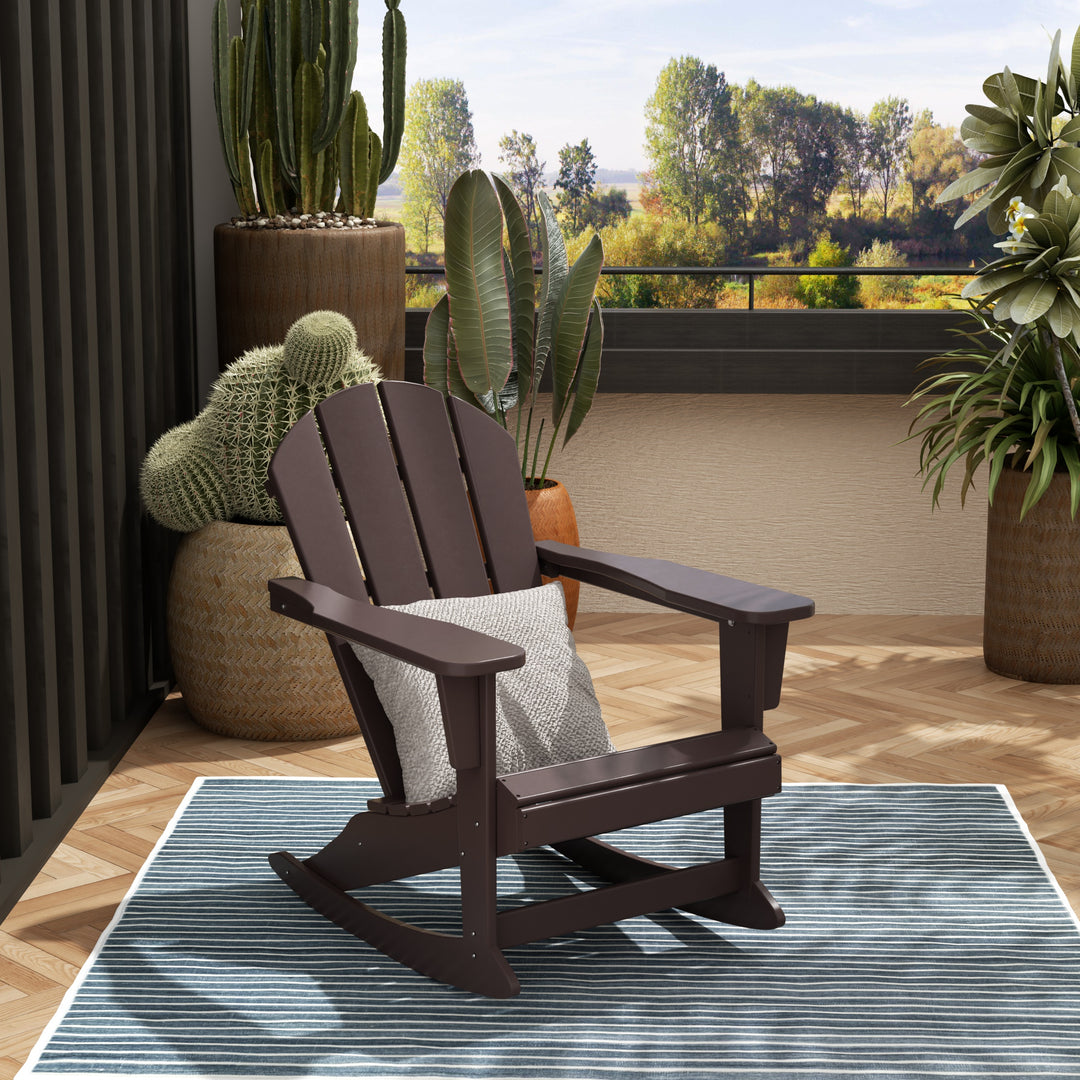 Malibu Outdoor Patio Porch Rocking Adirondack Chair