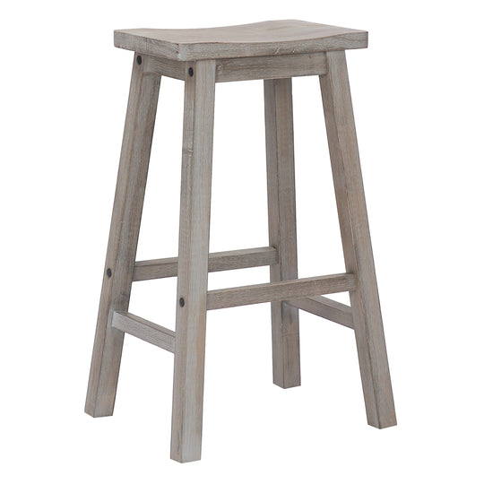 Reed 29" Solid Wood Saddle Bar Stool