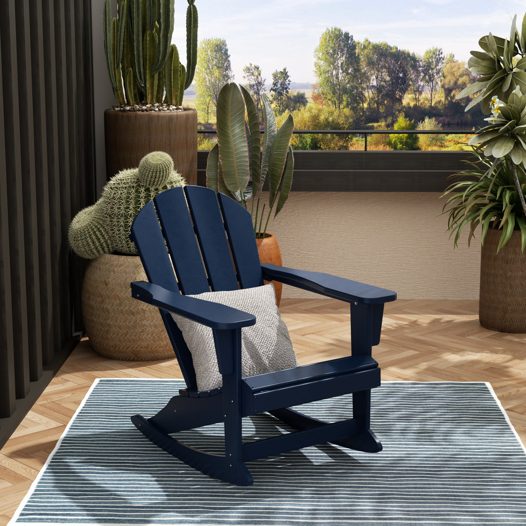 Malibu Outdoor Patio Porch Rocking Adirondack Chair