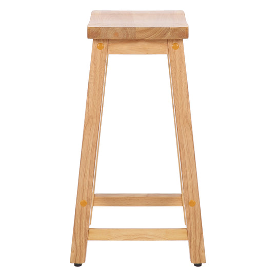 Reed 24" Solid Wood Saddle Counter Stool