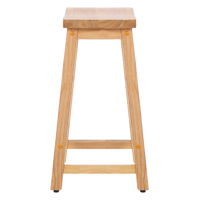 Reed 24" Solid Wood Saddle Counter Stool