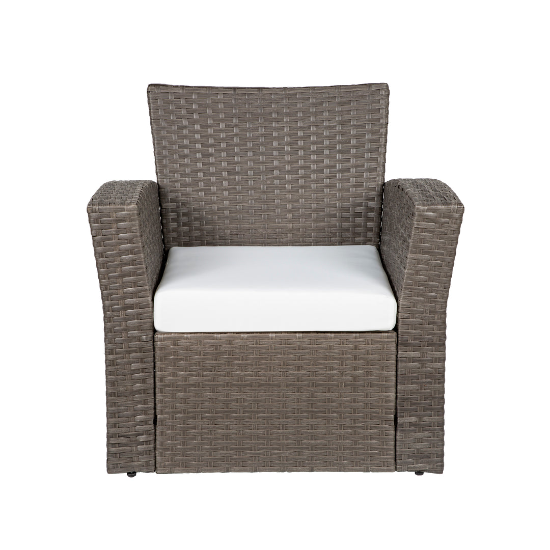 Coastal 4-Piece Outdoor Patio Conversation Set, Grey