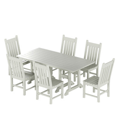 Malibu 7 Piece Outdoor Patio Dining Set Outdoor Dining Table with Side Chair