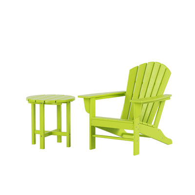 Dylan Outdoor Adirondack Chair with Side Table Set