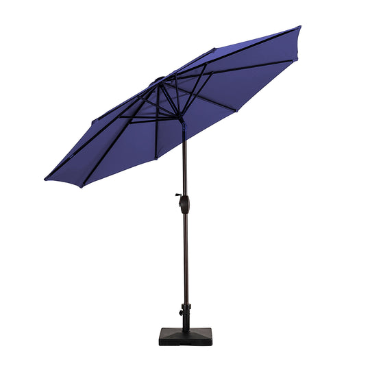 Paolo 9 Ft Outdoor Patio Market Table Umbrella with Square Concrete Base