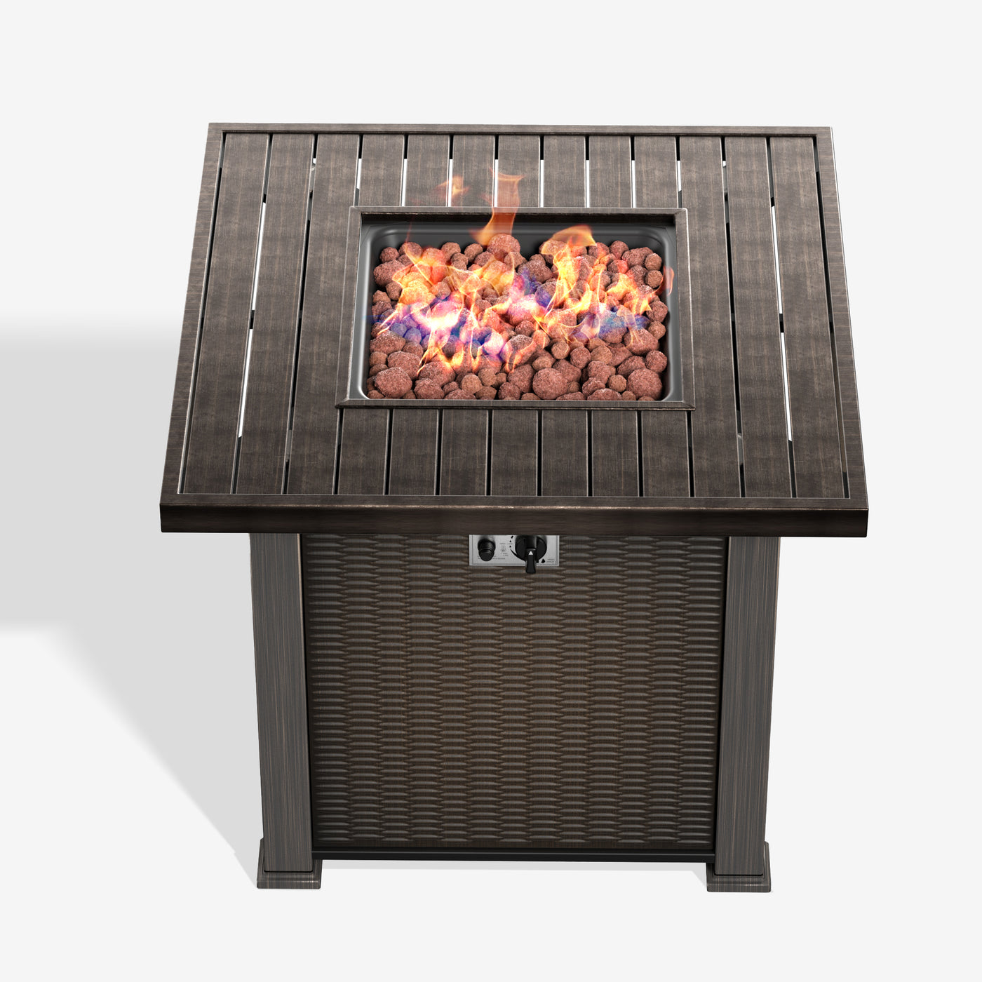 Sansom Outdoor Propane Gas Fire Pit Table Square 50,000 BTU