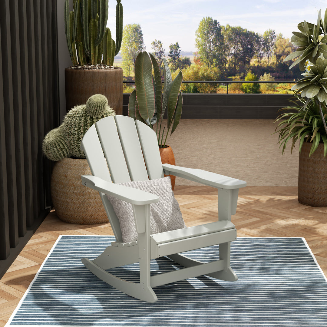 Malibu Outdoor Patio Porch Rocking Adirondack Chair