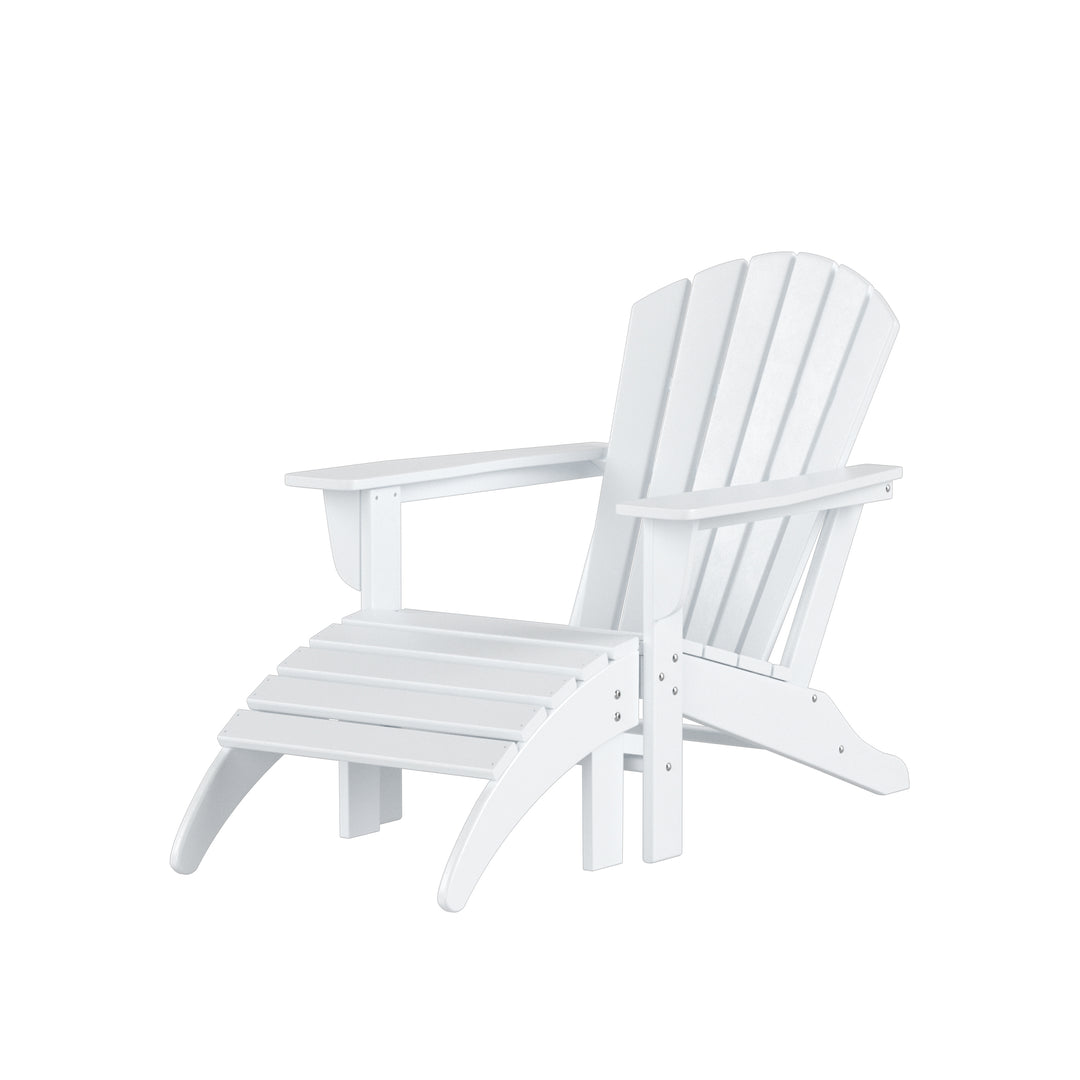 Dylan 2-Piece Outdoor Adirondack Chair with Ottoman Set