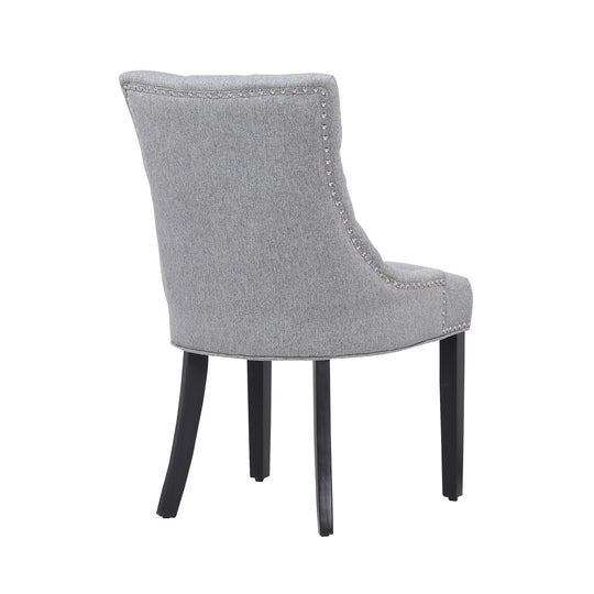 Hayes Upholstered Wingback Button Tufted Dining Chair (Set of 2)