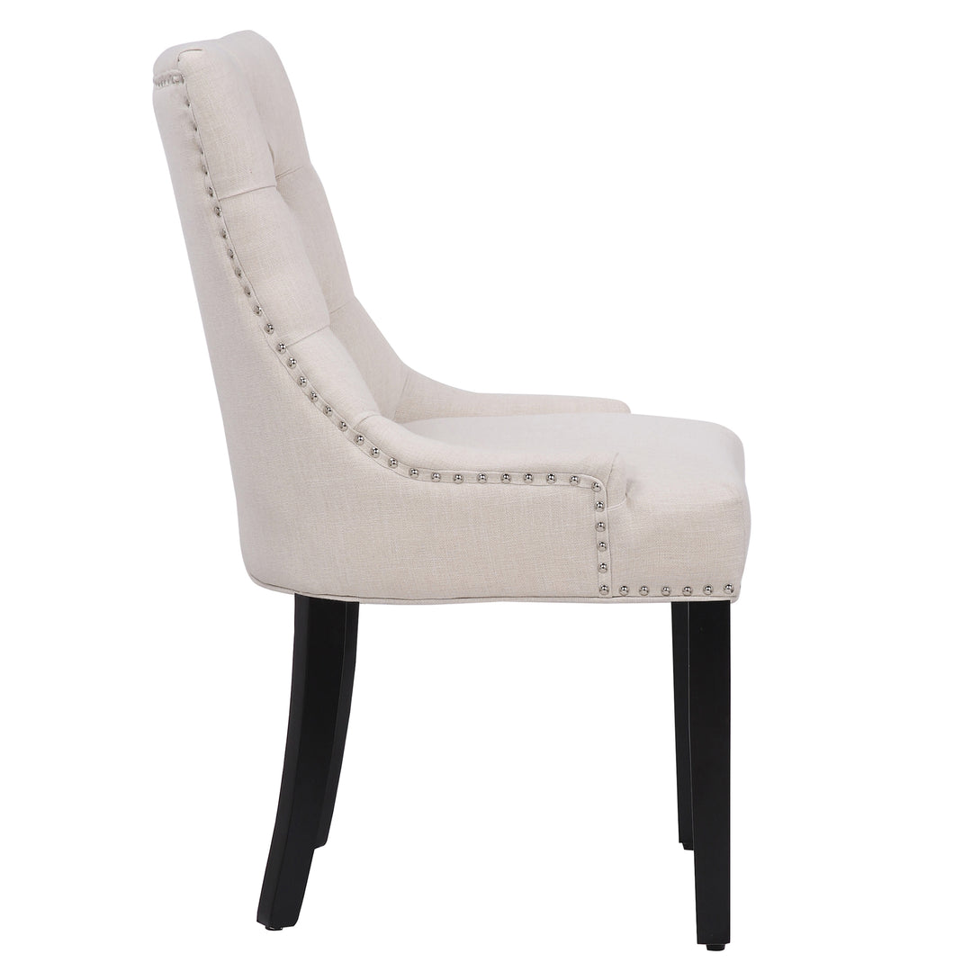 Hayes Upholstered Wingback Button Tufted Dining Chair