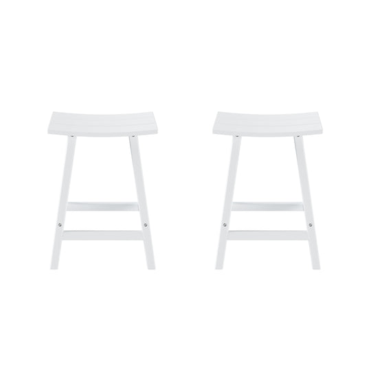 Malibu 24" Outdoor Patio Adirondack Counter Stool (Set of 2)