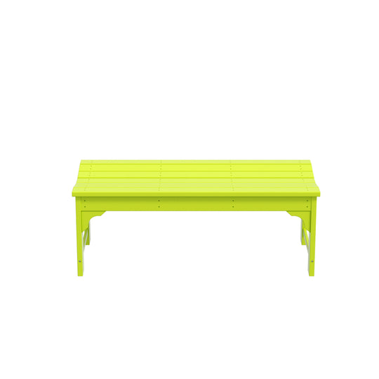 Malibu Backless All-Weather Outdoor Bench for Patio Garden