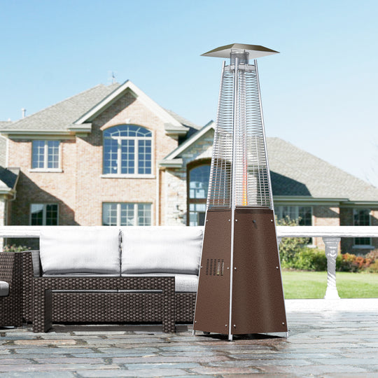 Hollis Outdoor Patio Pyramid Heater with Wheels 46,000 BTU