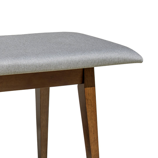 Lalia Mid Century Modern Solid Wood Upholstered Bench