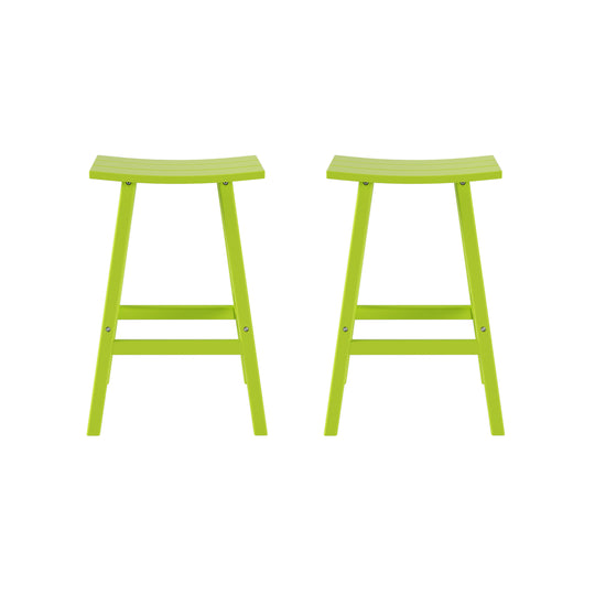 Malibu 29" Outdoor Patio Adirondack Bar Stool (Set of 2)