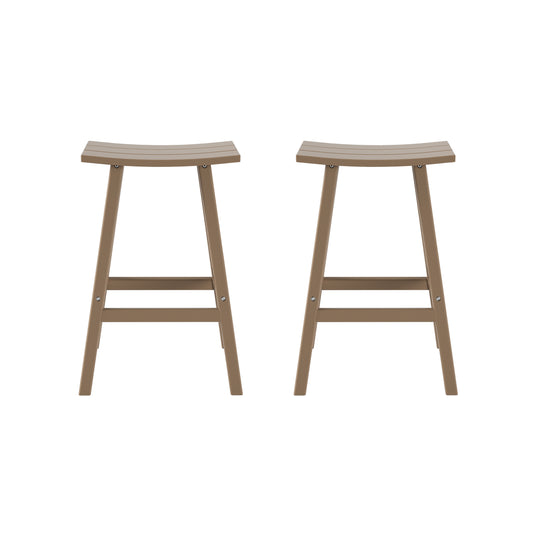 Malibu 29" Outdoor Patio Adirondack Bar Stool (Set of 2)