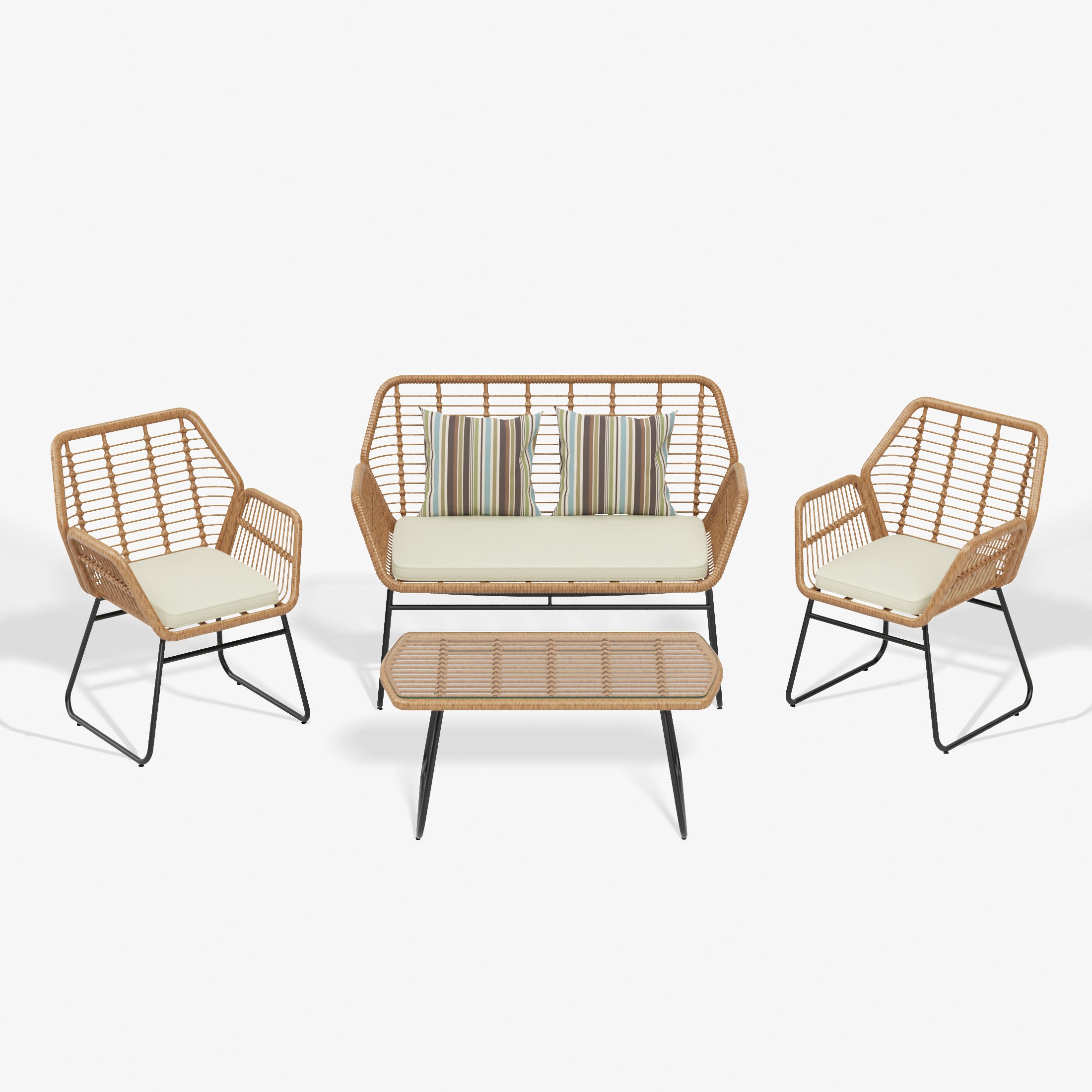 Phamtom 4-Piece Wicker Outdoor Conversation Set