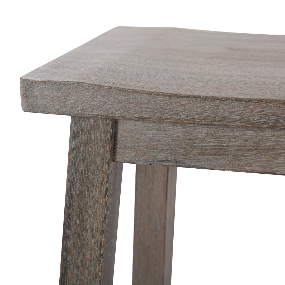 Reed 29" Solid Wood Saddle Bar Stool