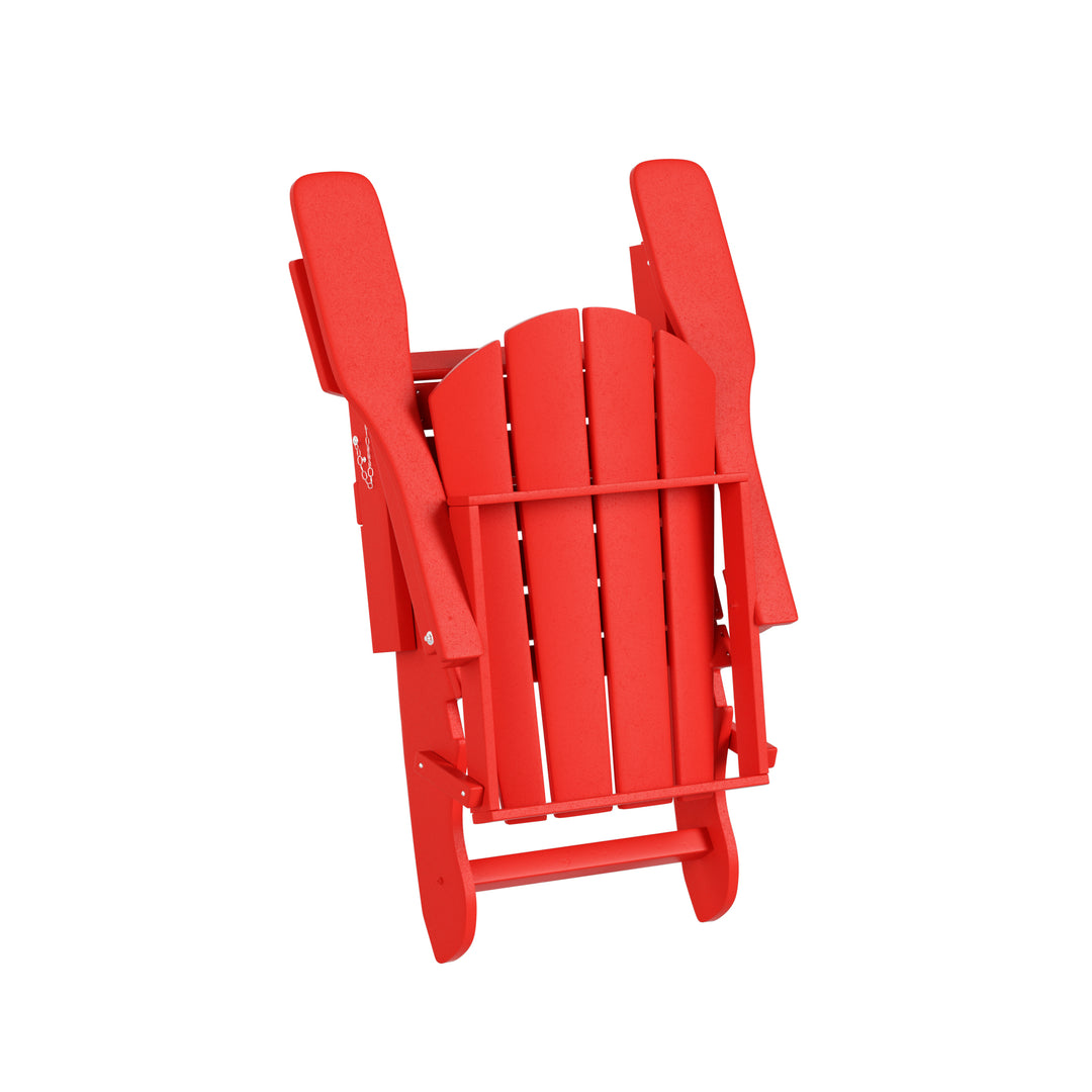 Malibu 3-Piece Set Outdoor Folding Adirondack Chairs with Side Table