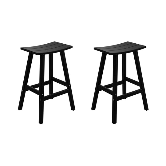 Malibu 29" Outdoor Patio Adirondack Bar Stool (Set of 2)